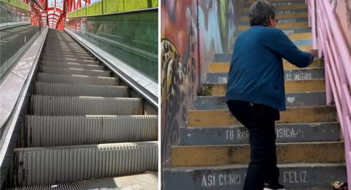 “El ridículo de Sansores: sus ‘escaleras de lujo’ terminan arrumbadas”